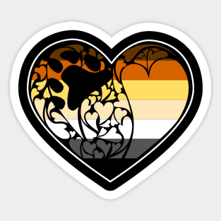 International Bear Brotherhood Flag LGBT+ Heart Sticker